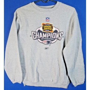 NFL New England Patriots Reebok Super Bowl 38 Sweater Youth Size 14/16